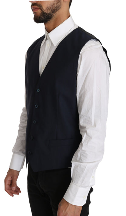 Blazer Vest 2 Piece Blue Wool MARTINI