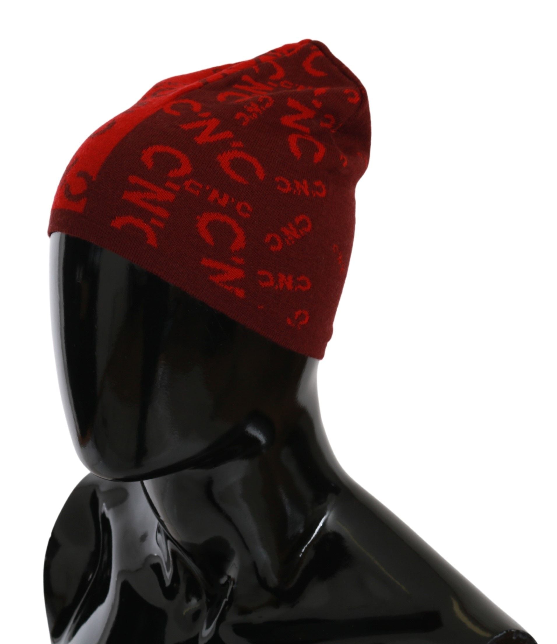 Costume National Chic Red Beanie Wool Blend