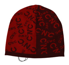 Costume National Chic Red Beanie Wool Blend