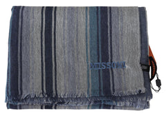 Missoni Elegant Multicolor Wool Scarf with Logo Embroidery