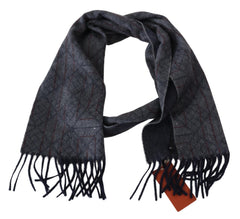 Missoni Elegant Cashmere Patterned Scarf with Logo Embroidery