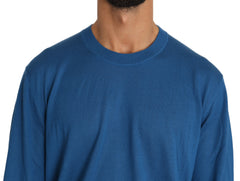 Blue 100% Cashmere DG Logo Pullover