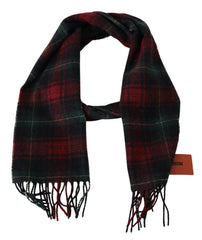 Missoni Elegant Check Wool Scarf with Logo Embroidery