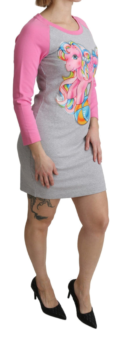 Moschino Gray My Little Pony Top Sweater Dress