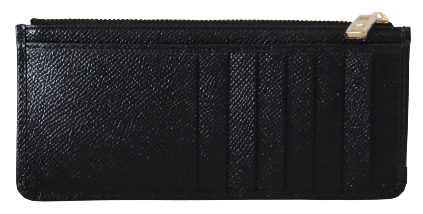 DOLCE & GABBANA Black Leather Card Holder Coin Purse #DGloveslondon Wallet