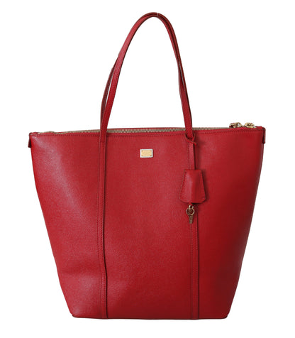Red Leather Handbag Purse Shopping Tote Women Bag