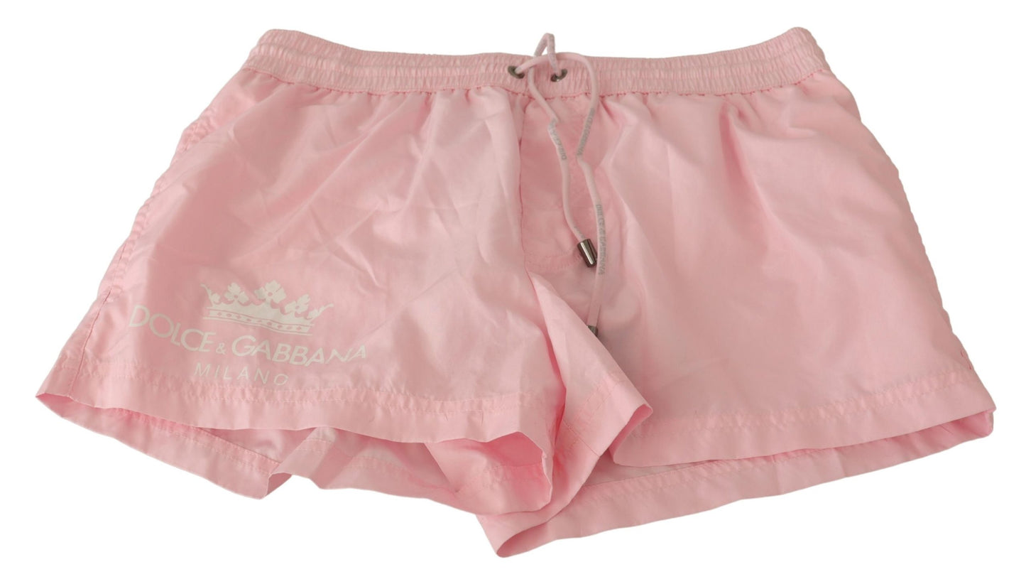 Pink Crown Swim Beachwear Shorts Swimshorts