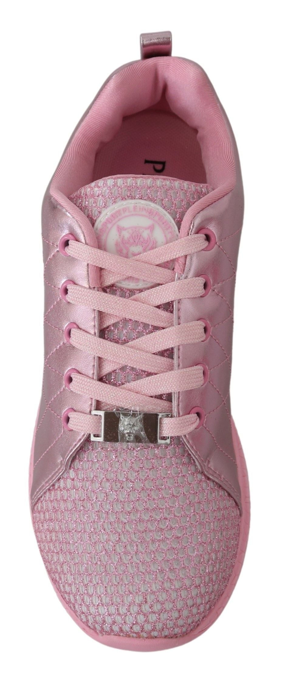 Plein Sport Pink Blush Polyester Runner Gisella Sneakers Shoes