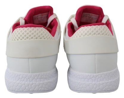 Plein Sport White Polyester Runner Becky Sneakers Shoes