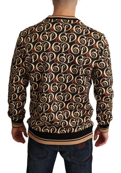 Black DG Liberty Cotton Crewneck Pullover Sweater