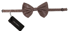 Dolce & Gabbana Elegant Silk Gray Bow Tie - Men's Formalwear