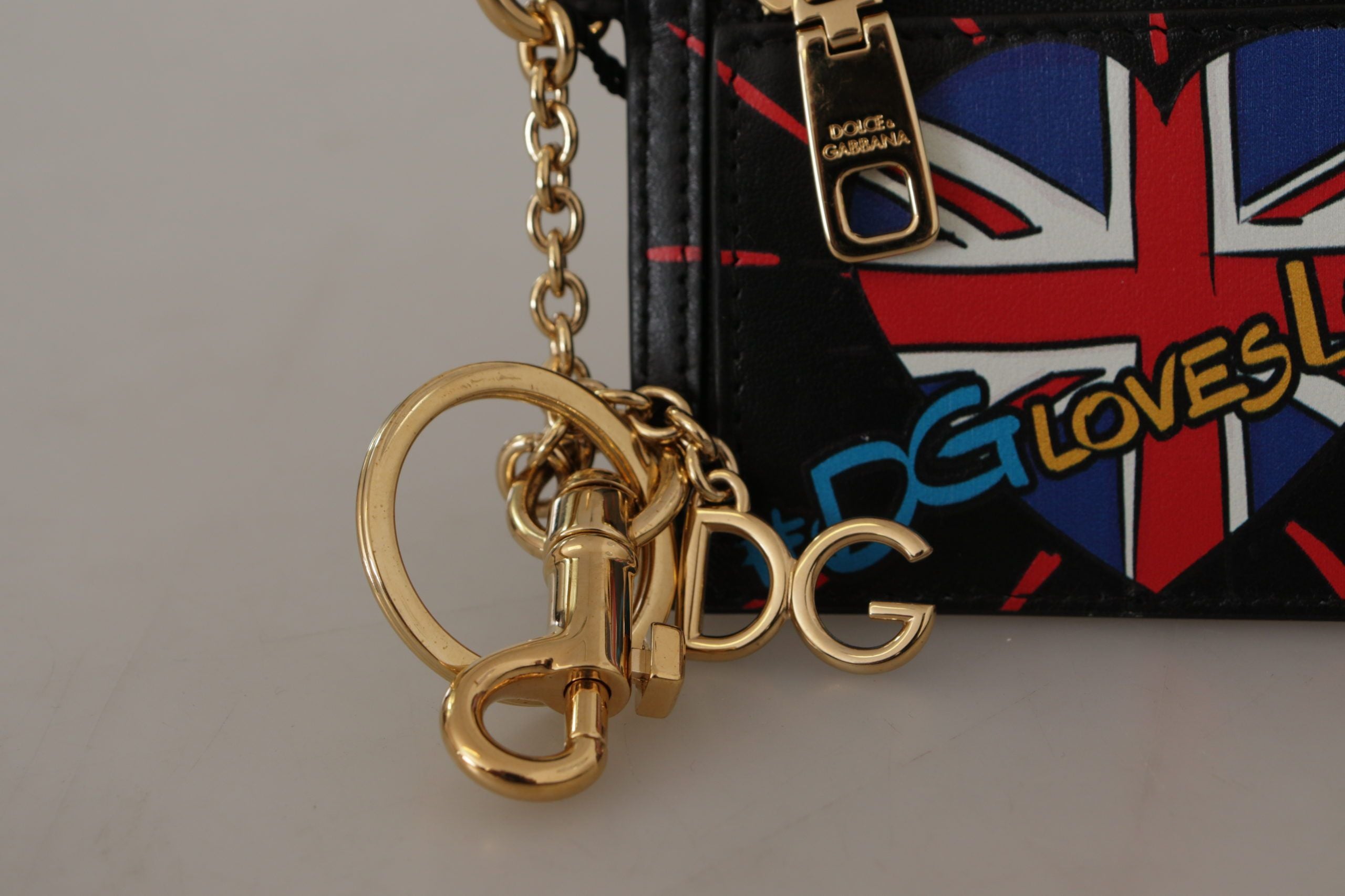 Dolce & Gabbana Elegant Leather Coin Wallet With Keyring