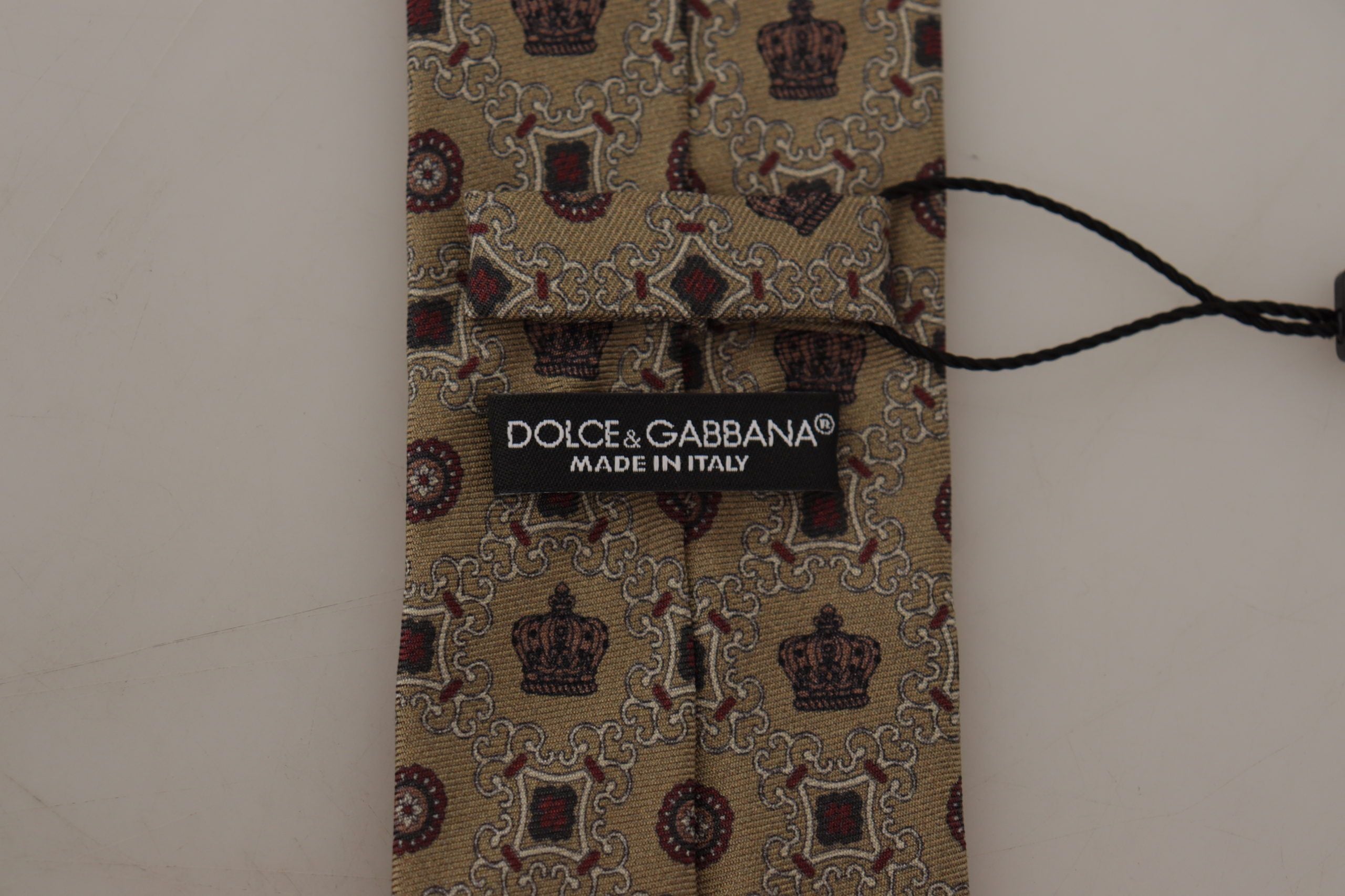Dolce & Gabbana Elegant Silk Beige Necktie