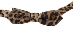 Dolce & Gabbana Exquisite Silk Leopard Print Bow Tie
