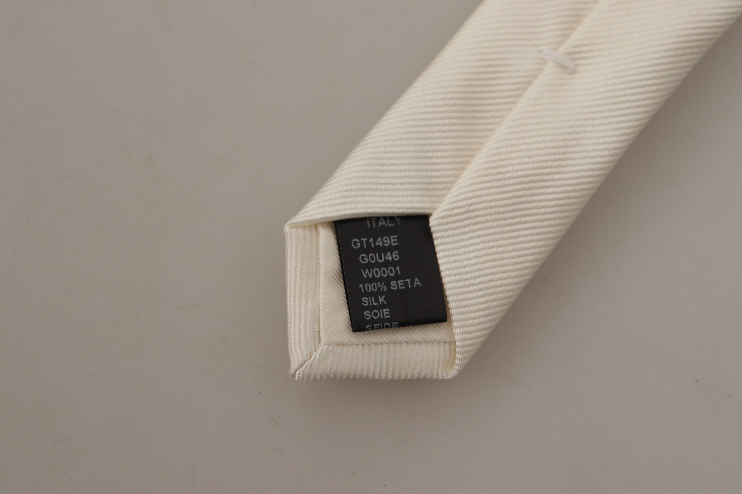 Dolce & Gabbana Elegant White Silk Men's Tie