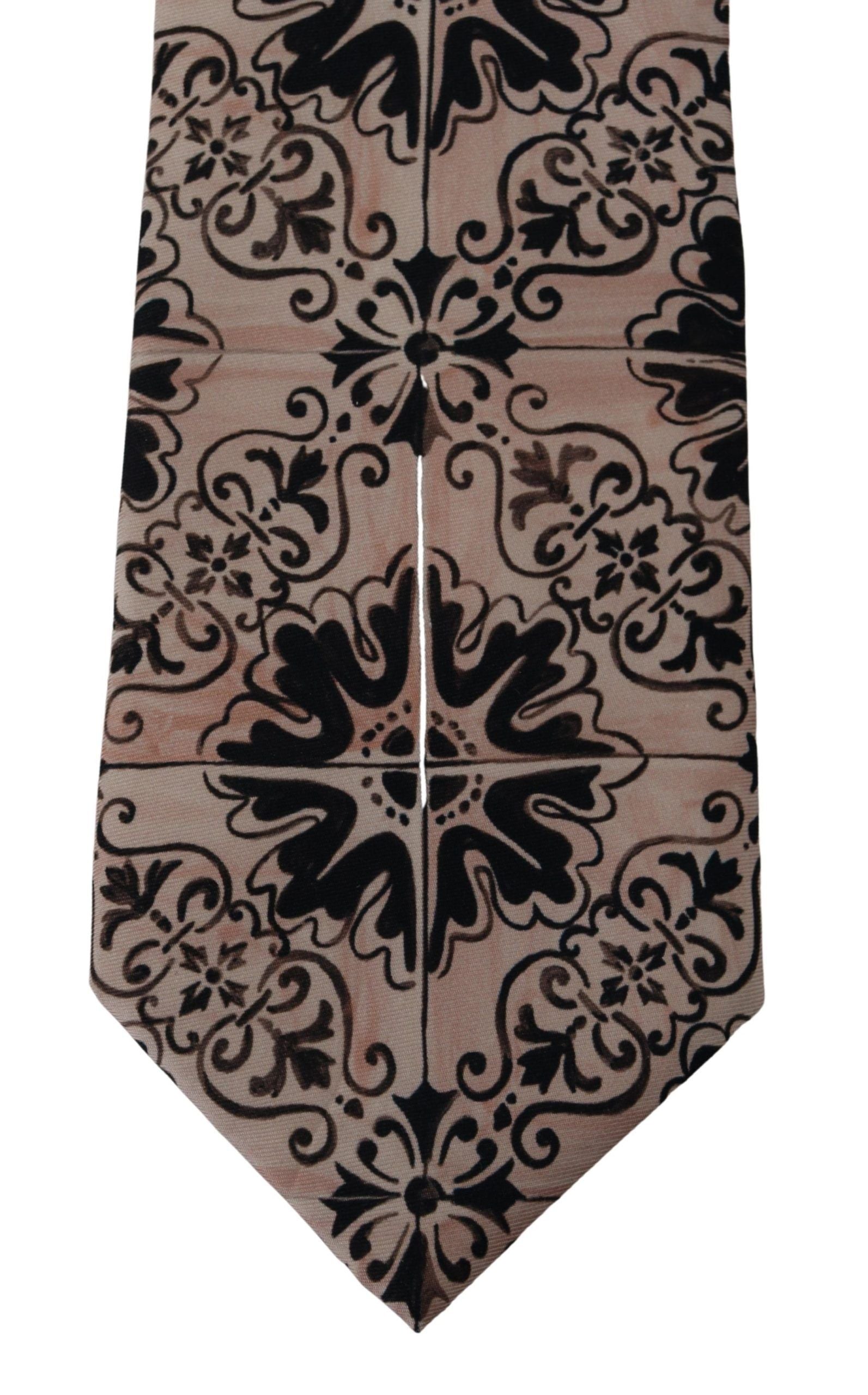 Dolce & Gabbana Stunning Silk Gentleman's Tie in Rich Brown