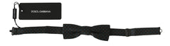 Dolce & Gabbana Elegant Gray Silk Patterned Bow Tie