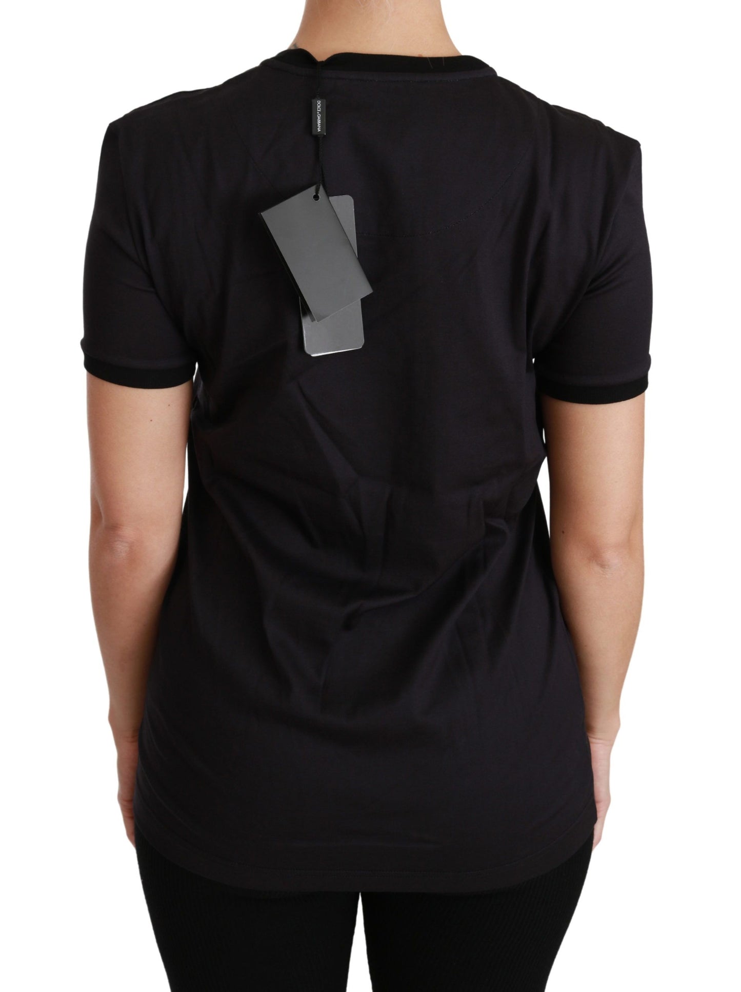 Dolce & Gabbana Black #ImAChristmasTree Crewneck Top T-shirt