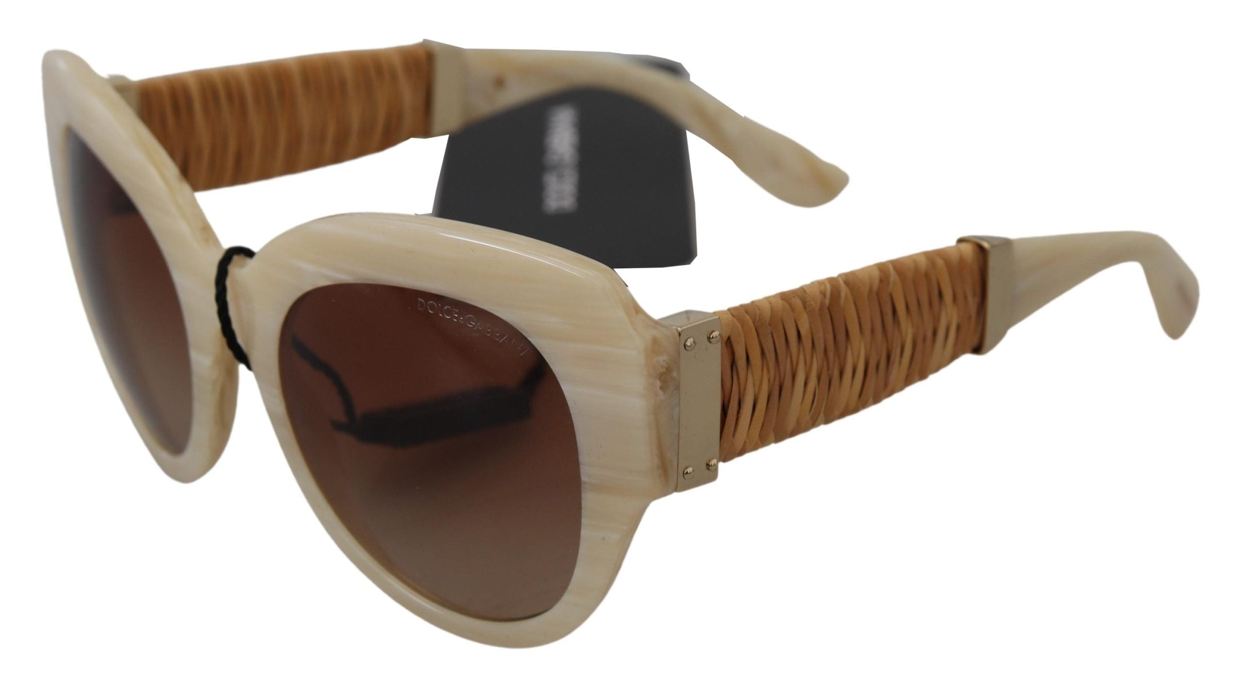 Dolce & Gabbana Beige Chic Acetate Women's Sunglasses