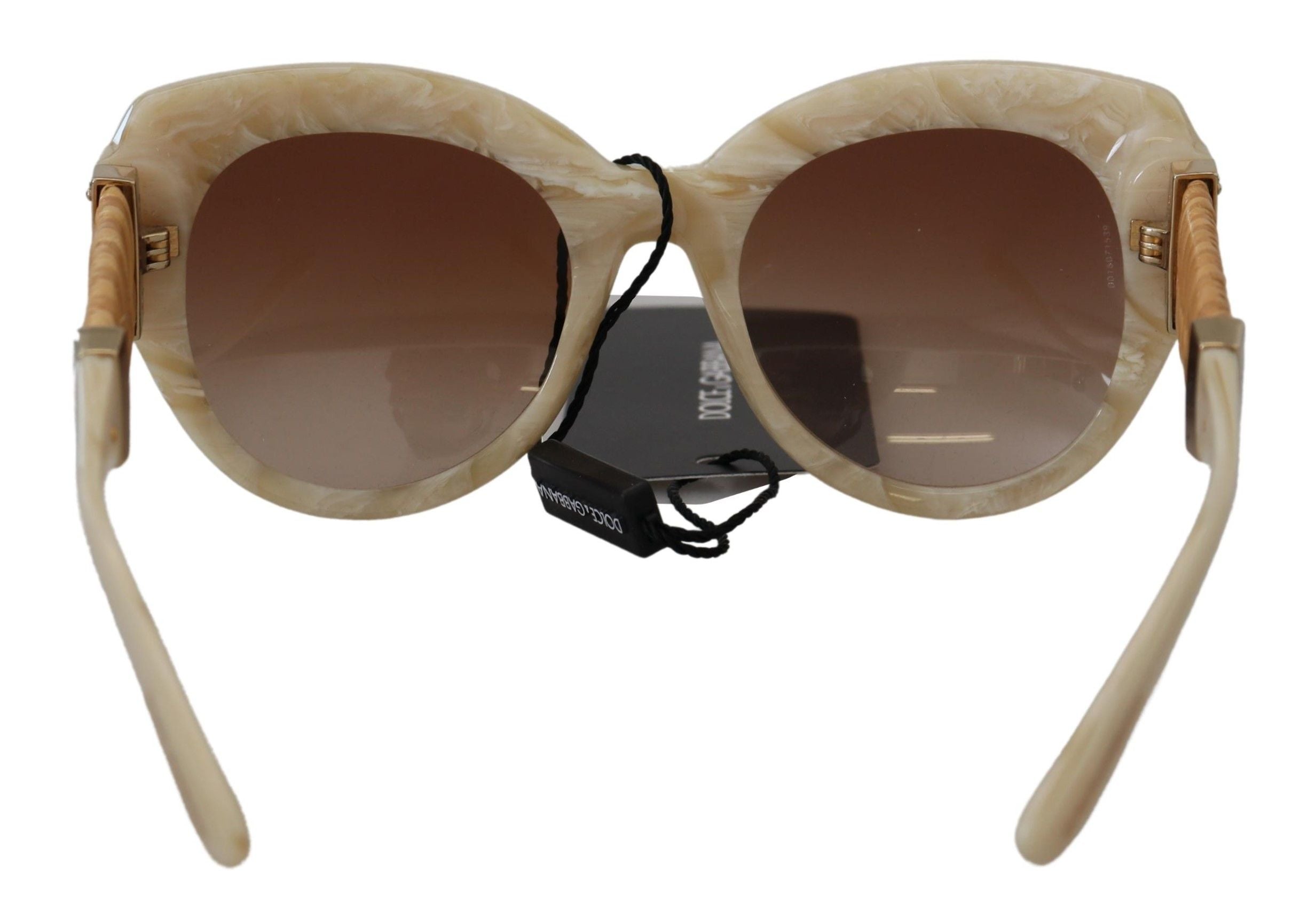 Dolce & Gabbana Beige Chic Acetate Women's Sunglasses