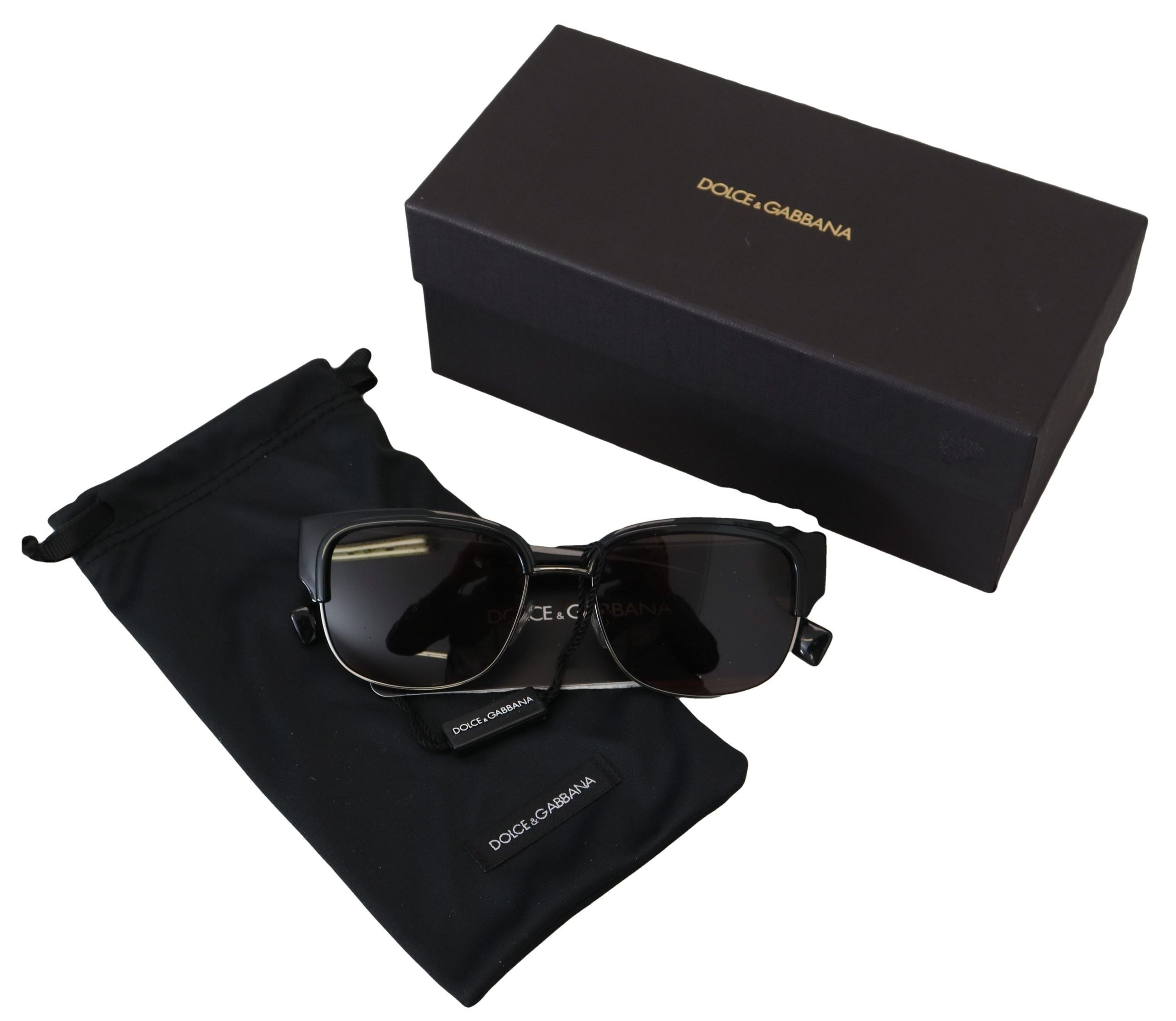 Dolce & Gabbana Elegant Square Black Sunglasses for Women