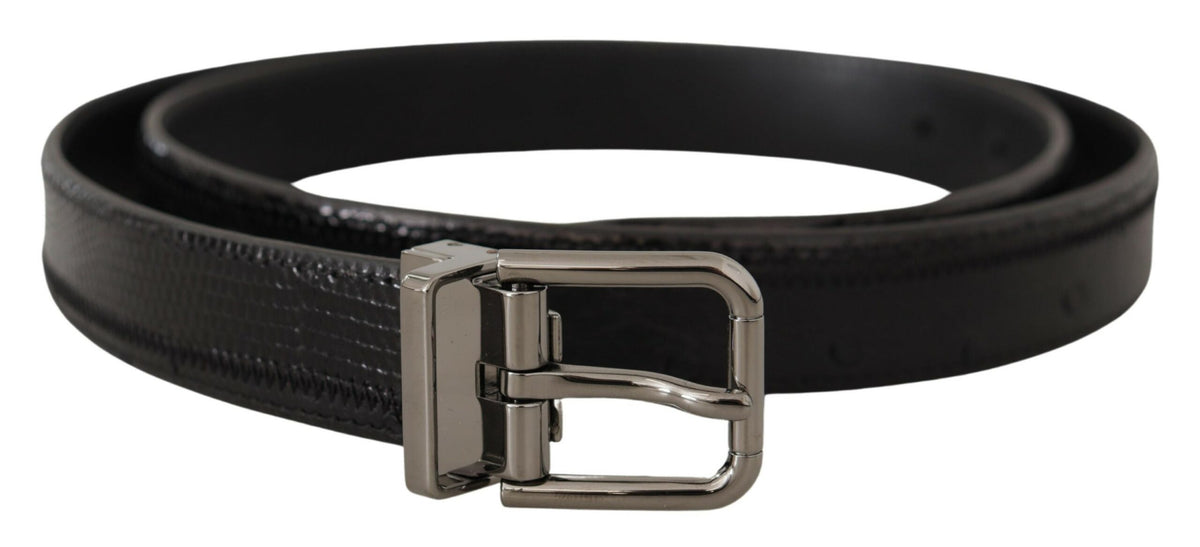 Dolce & Gabbana Elegant Ostrich Leather Designer Belt