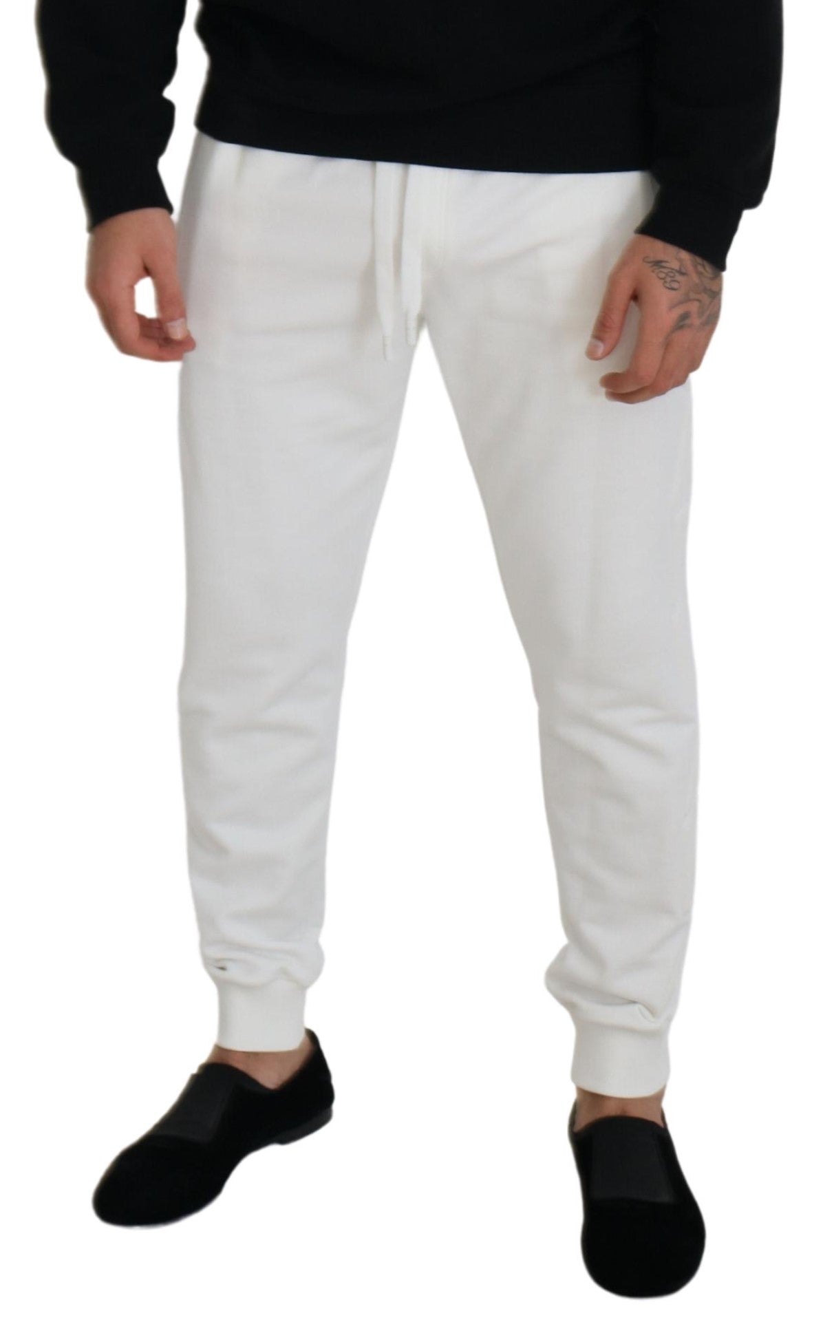 Dolce & Gabbana Elegant White Cotton Sweatpants