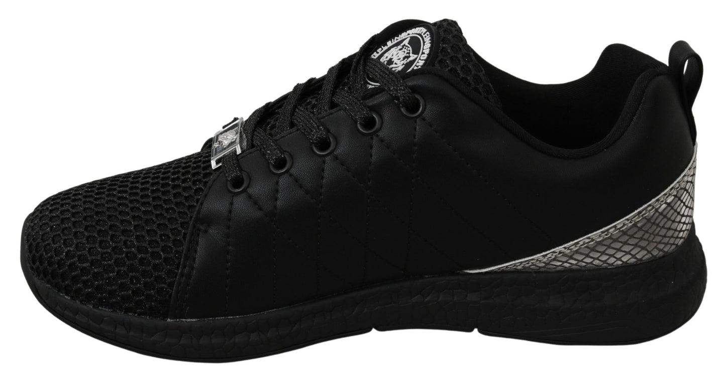 Philipp Plein Black Casual Running Sneakers Shoes