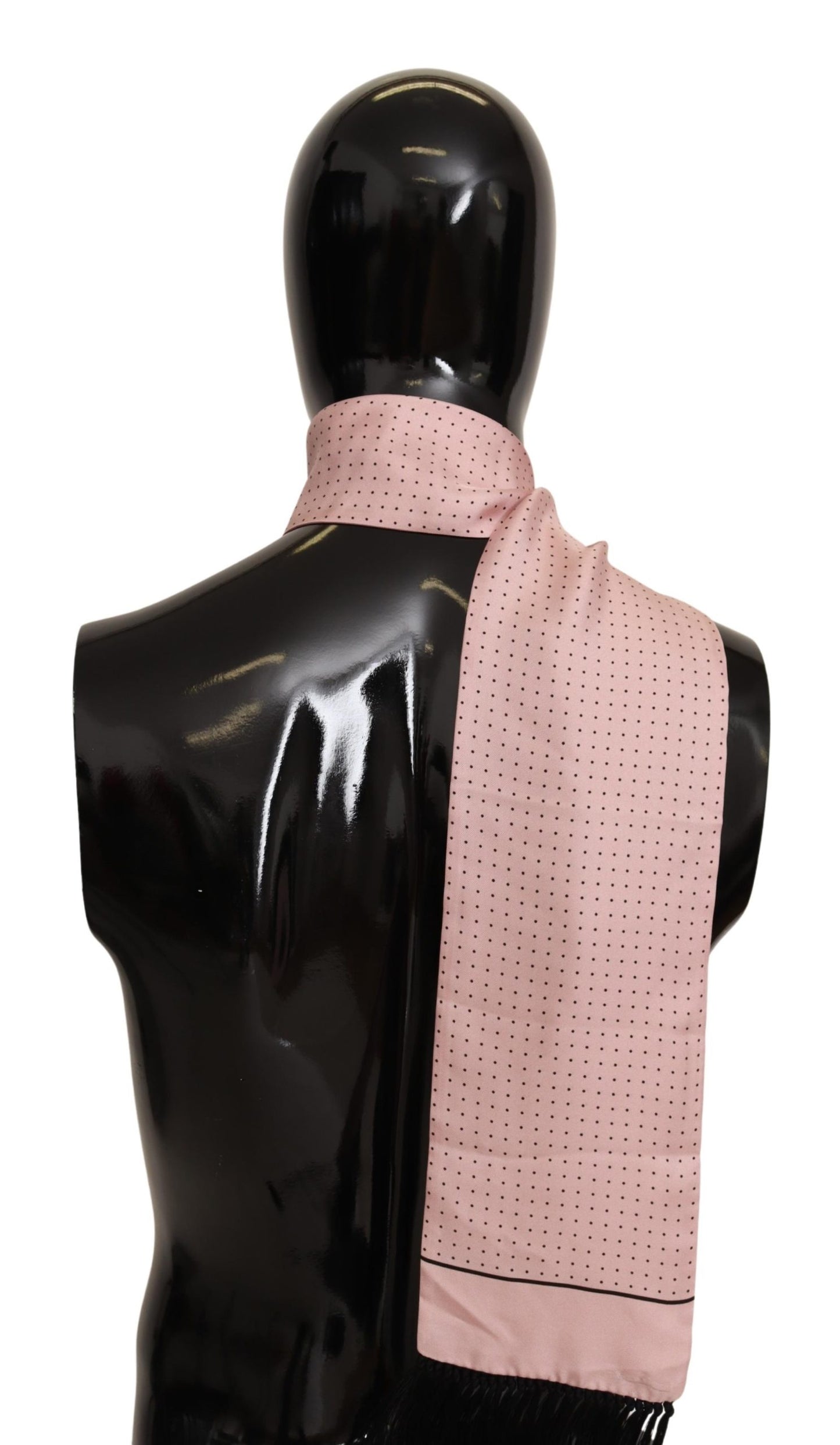 Pink Dotted 100% Silk Neck Wrap Shawl Scarf