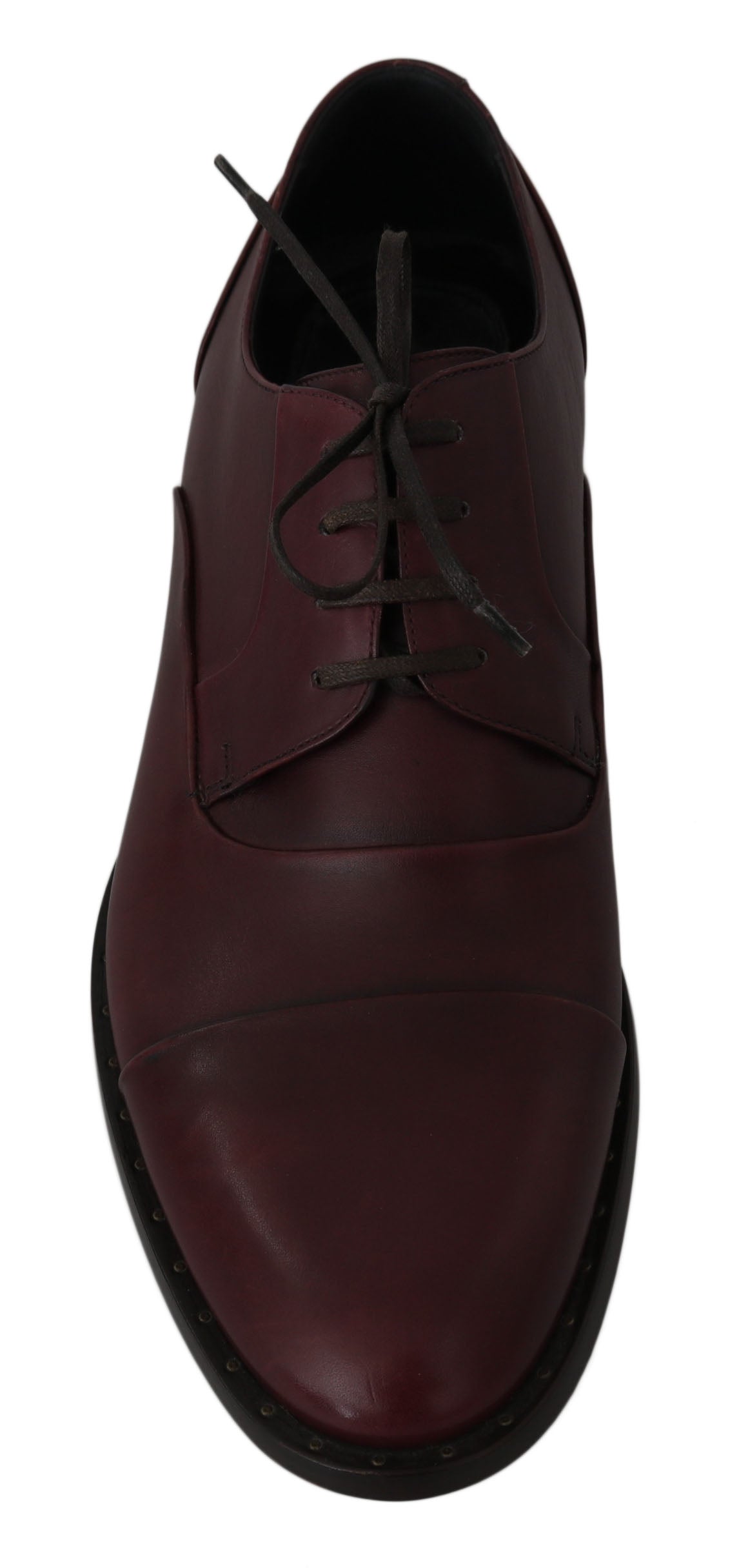 Dolce & Gabbana Elegant Bordeaux Leather Dress Shoes