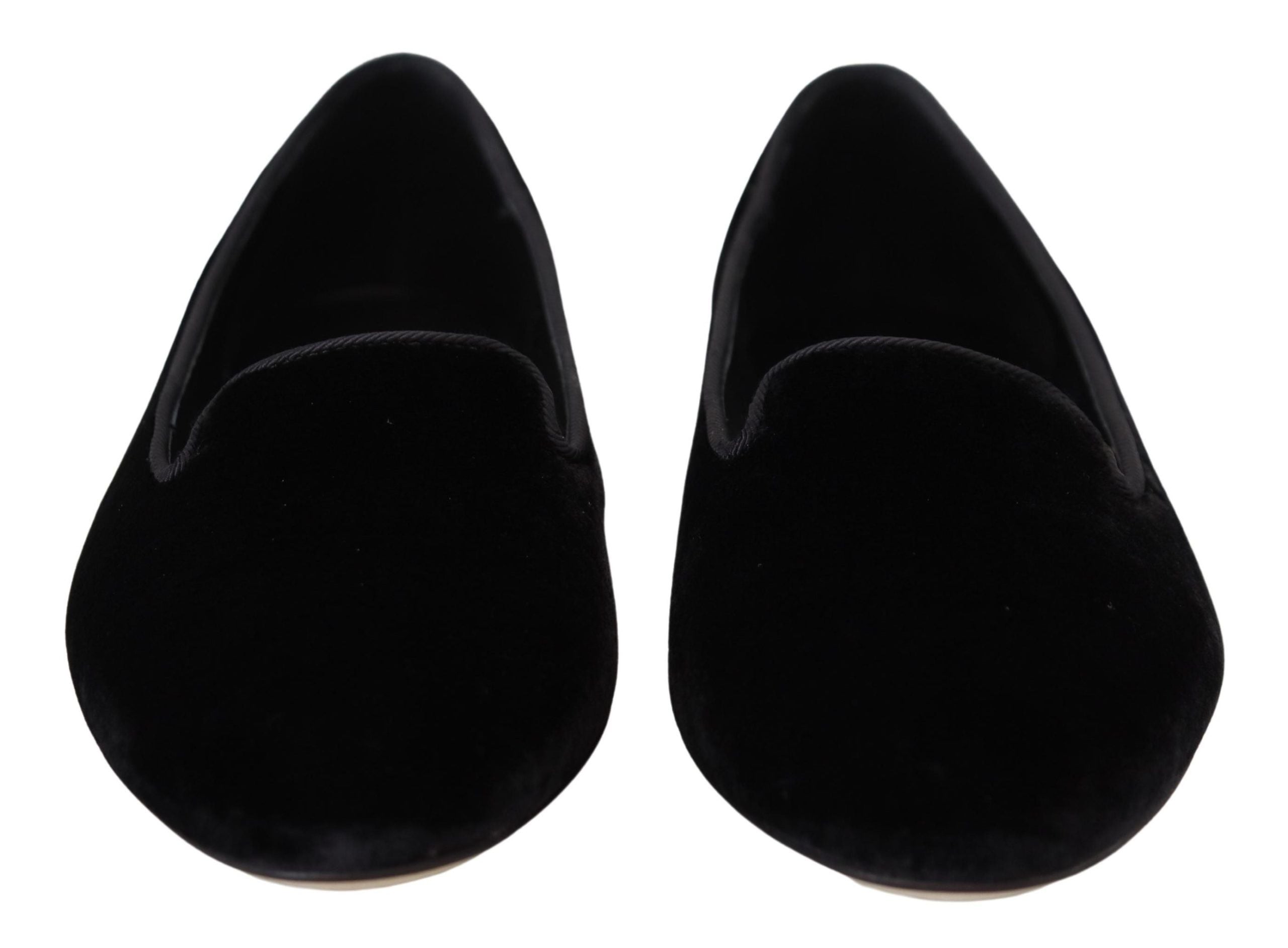 Dolce & Gabbana Elegant Black Silk-Blend Loafers