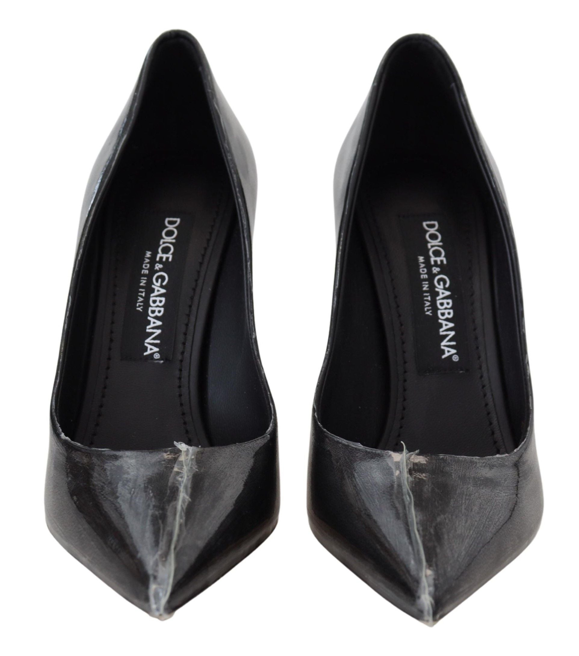Dolce & Gabbana Elegant Black Gold Detail Heels Pumps