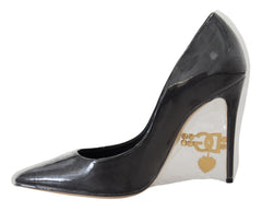 Dolce & Gabbana Elegant Black Gold Detail Heels Pumps
