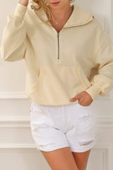 Half-Zip Drop Shoulder Hoodie