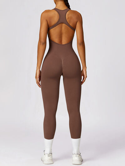 Cutout Racerback Active Jumpsuit