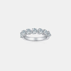 2.1 Carat 925 Sterling Silver Moissanite Heart Ring