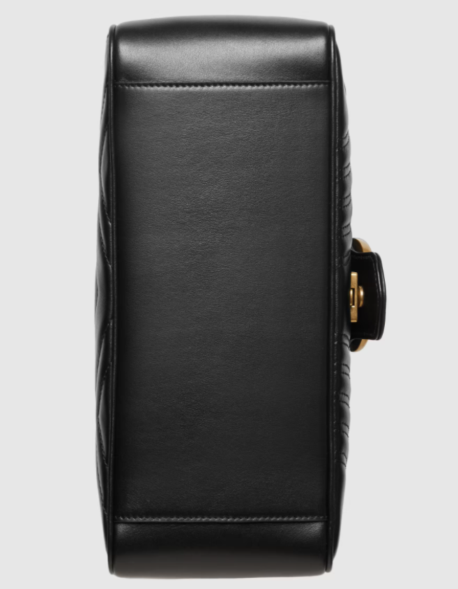 GG Marmont Large Top Handle Black Matelassé