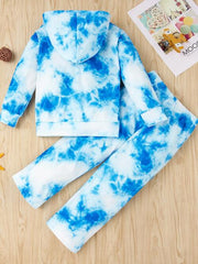 Tie-Dye Round Neck Top and Pants Set