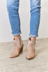 East Lion Corp Rhinestone Ankle Cowgirl Booties