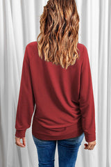 XOXO Heart Round Neck Sweatshirt