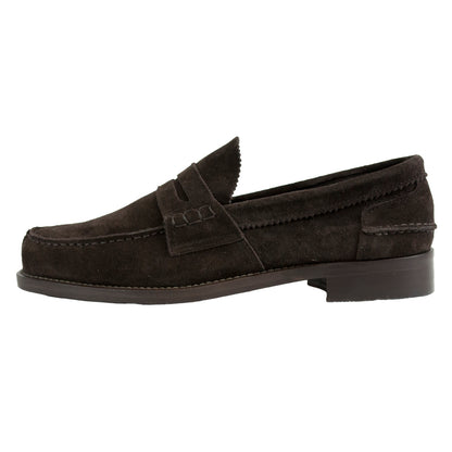 Dark Brown Suede Mens Loafers Shoes