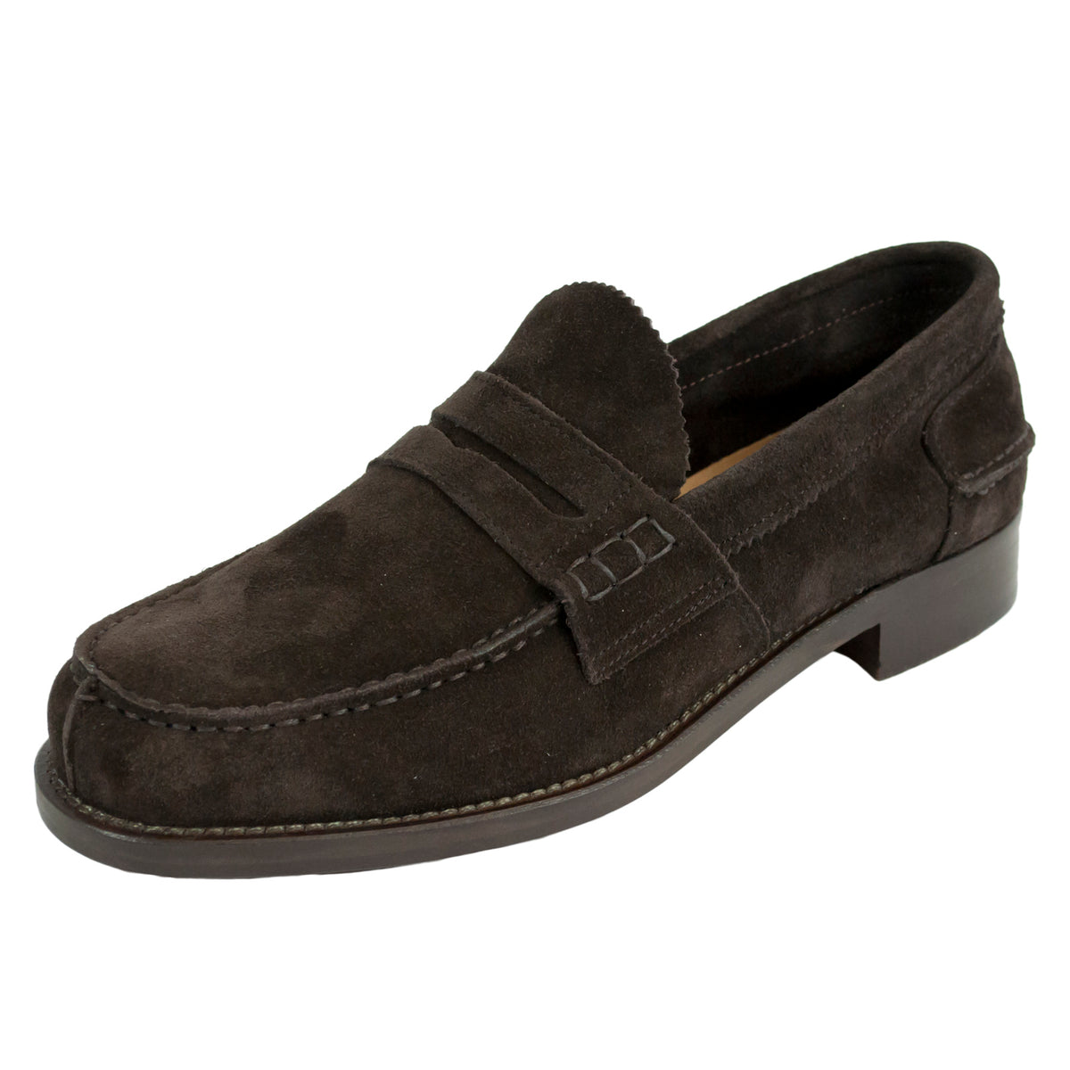 Dark Brown Suede Mens Loafers Shoes