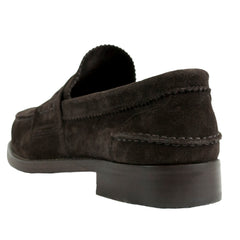 Dark Brown Suede Mens Loafers Shoes