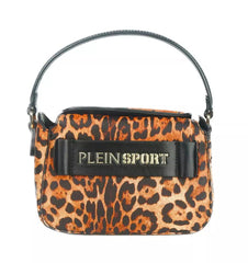 Plein Sport Chic Leopard Print Shoulder Bag with Logo Detail