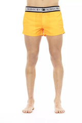 Bikkembergs Elegant Orange Swim Shorts with Branded Band