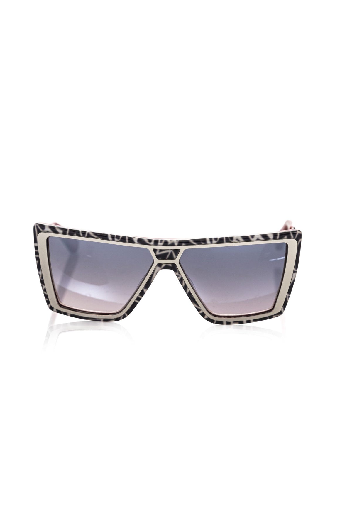 Frankie Morello Chic Zebra Pattern Square Sunglasses
