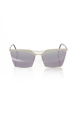 Frankie Morello Chic Silver Clubmaster Sunglasses with Shaded Lens