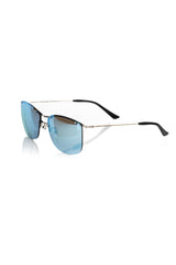 Frankie Morello Silver Clubmaster Mirrored Sunglasses