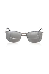 Frankie Morello Sleek Silver Clubmaster Sunglasses