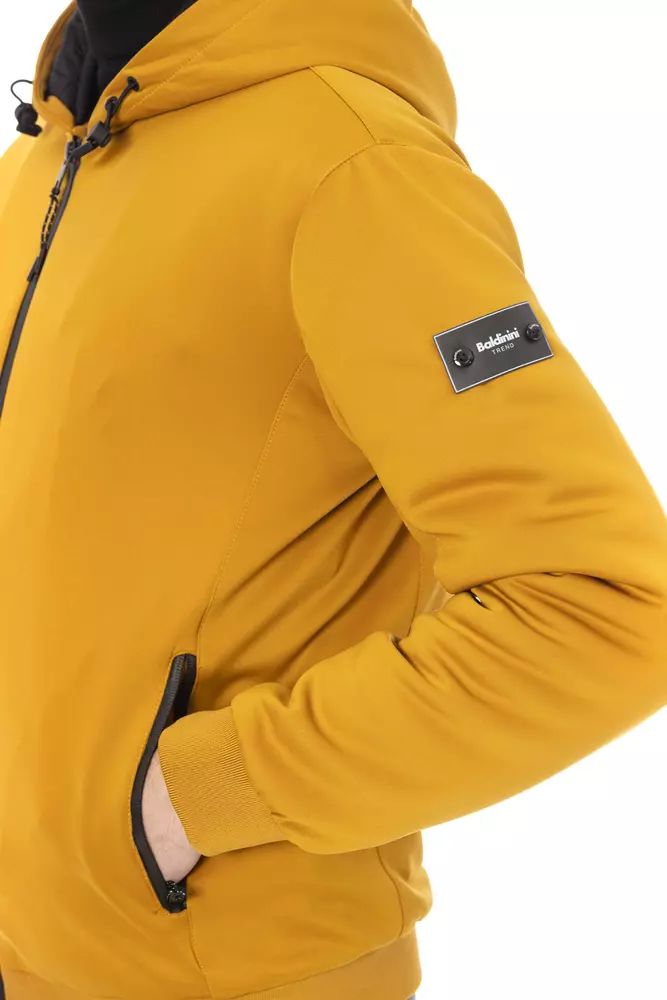 Baldinini Trend Elegant Yellow Short Hooded Jacket